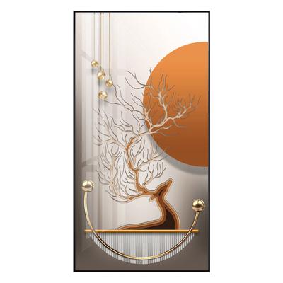 China Modern Luxury Wall Art Hotel Painting Abstract Modern Crystal Porcelain Painting Household Supplies for sale