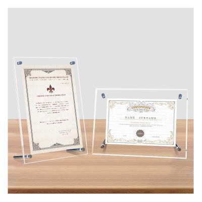 China Best Selling Certificate Clear View Sign Easy Assembly A4 Memorial Photo Holder Memorial Frames for sale