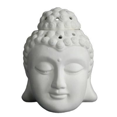 China New Products Customizable Buddha Ceramic Head Censer Chinese Incense Oil Stove Chinese Manufacturer for sale