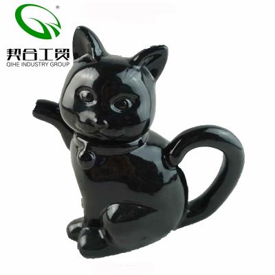 China Viable Japanese 3d Cat Shape Ceramic Kettle And Teapot Creative Animal Teapot for sale