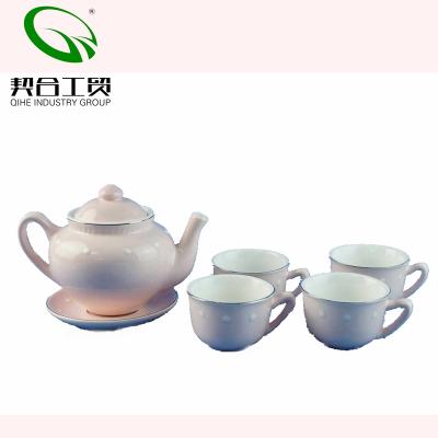 China Sustainable Ceramic Teapot With Infuser Porcelain Teapots For Loose Leaf Tea Sets With Teapot for sale