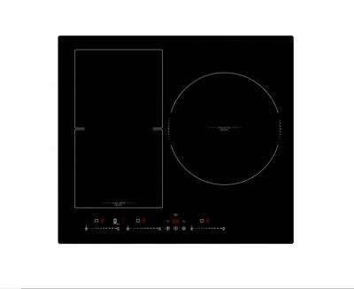 China Slide control 3 zones flex zone induction cooktop europe quality for sale