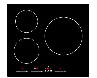 China Sensor 3 Touch Burner 6500W Induction Cooker Induction Hob Induction Glass Ceramic Cooktop for sale