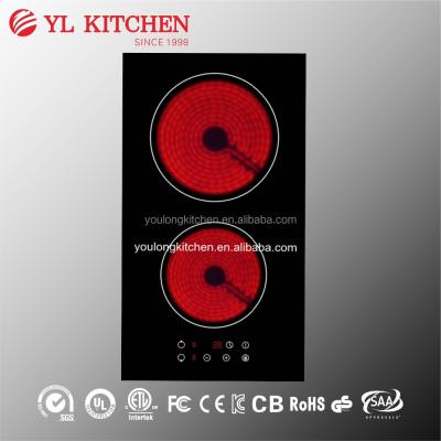 China Two burners 3000W 220v vitro hob/Hi-light ceramic / glass ceramic cooker for sale