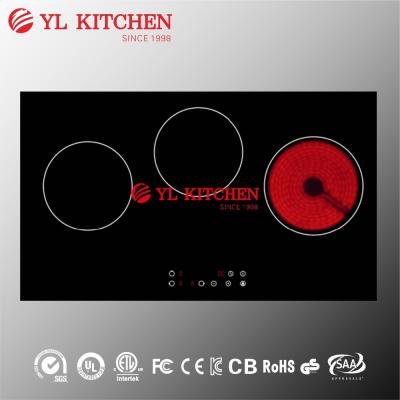 China Glass ceramic hob three zones 73*43cm ceramic / glass eurokera for sale