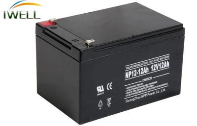 China Black Rechargeable UPS Lead Acid Battery 12V 12Ah for DC Power Supply for sale