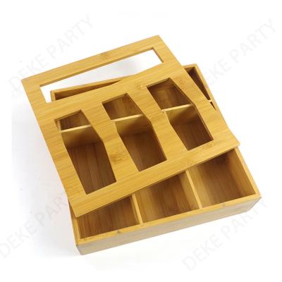 China Simple Design 2022 Sustainable Bamboo Dispenser For Bread Gallon Snack And Ziplock Bag Storage for sale