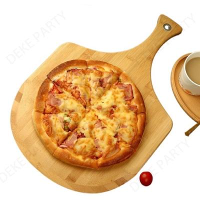 China Stocked Durable Bamboo Spatula Pizza Cutter Fruit Pizza Chopper For Kitchen for sale