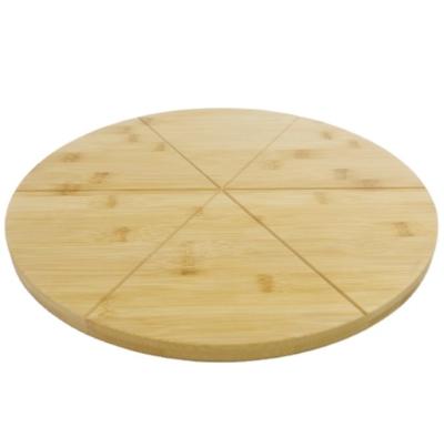 China Eco-friendly Bamboo Board Round Pizza Cutting Board Pallet Service Customized Size Stocked for sale