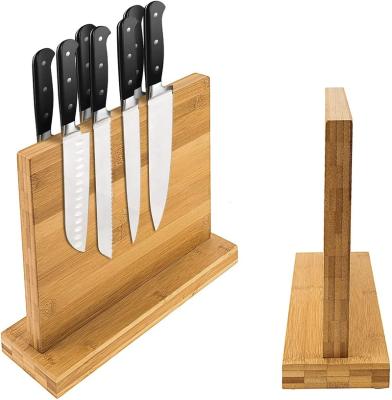 China Universal Bamboo Magnetic Kitchen Knife Strip Kitchen Knife Block Knife Stocked Magnetic Holder For Stand Type for sale