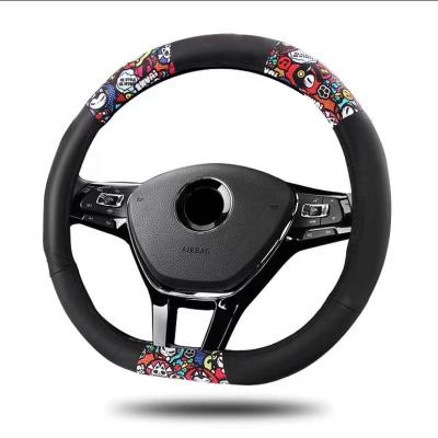 China China-Chic New Car Accessories Comfortable and Stylish D-shape Universal Steering Wheel Cover Car Steering Wheel Cover for sale