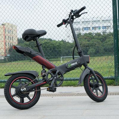 China European Aluminum Alloy Warehouse Stock E Bike 14inch 350w Portable Electric Bicycle Folding Electric Bike eBike for sale