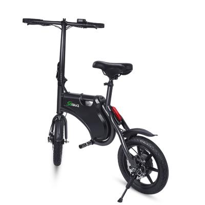 China Iron 14 Inch 350W Portable Folding Electric Bike Mini e-bike e-bike e-bike battery with charger for sale