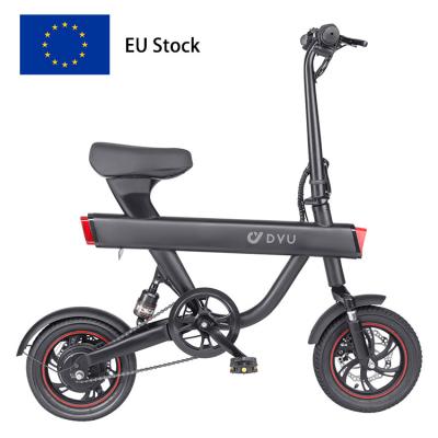 China European Iron Warehouse Stock E-bike 12inch 250w Portable Electric Bicycle Folding Electric Bicycle for sale