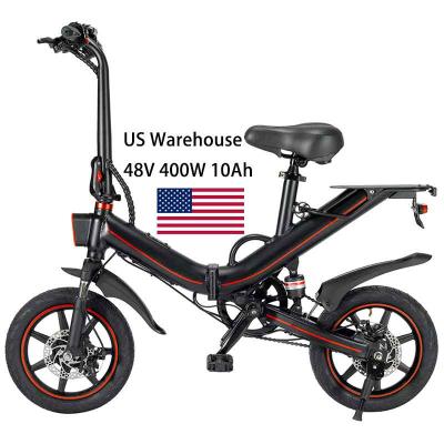 China Iron Folding EBike 14 Inch Long Life Lithium Battery Portable Lightweight Foldable Electric Bike Electric Bicycle for sale