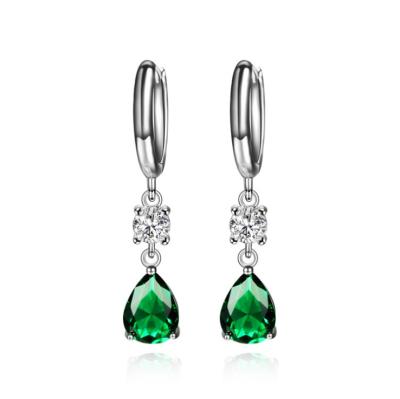 China Green Factory Onier Earrings Angel Tears Earrings Long Tear Drop Earrings Copper Alloy Diamond Direct Jewelry Brass for sale