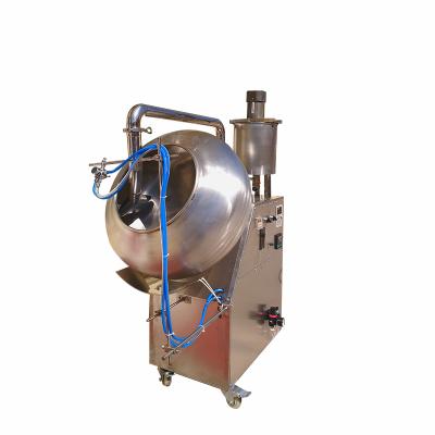 China Snack Factory Powder Candy Coating Pan Machine Almond Sugar Electrostatic Enrobing Machine for sale