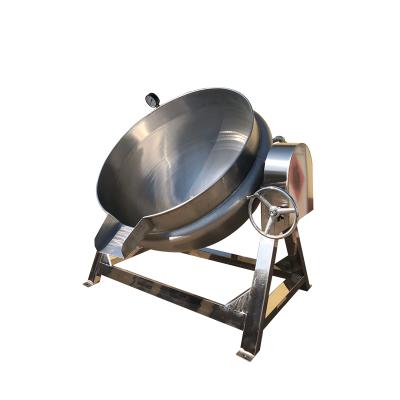 China Vegetable Processing Factory Hookah Gas Jacket Kettle Steam Coated Kettle Tilting Coated Kettle for sale