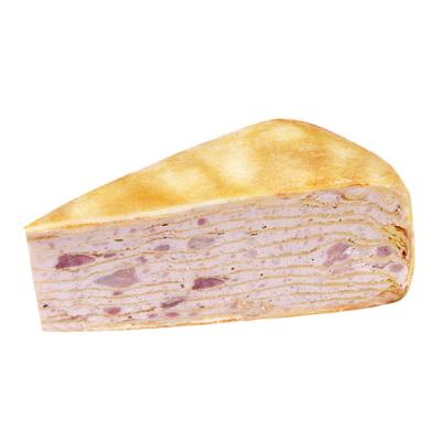 China Normal RTS touched 8 inches taro and milk Mille Crepe Cake for sale