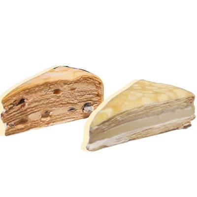 China Normal hot sale touched 8 inch Brown Sugar Bubble and Lichi Vogurt Mille Crepe Cake for sale