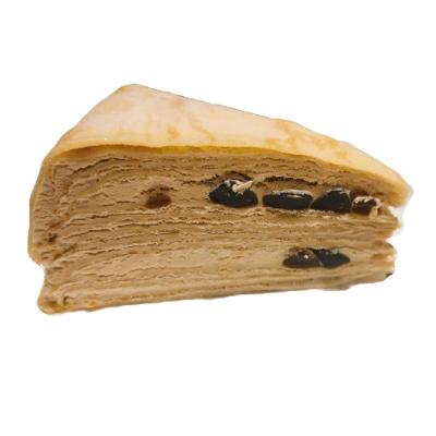 China Normal Hot Sale Touched 8 Inch Brown Sugar Bubble Mille Crepe Cake Handmade for sale