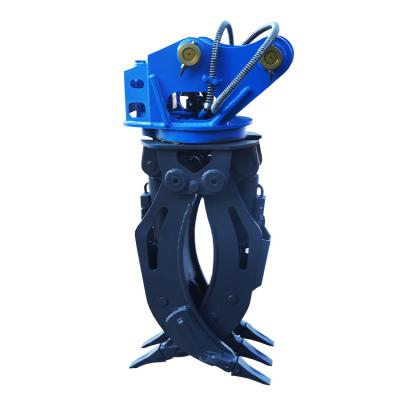 China Truss Mini Excavator Hydraulic Rotating Grapple 360 ​​Degree Hydraulic Motor Grapple Log Grab, Timber Grapple, Stone Grapple for sale