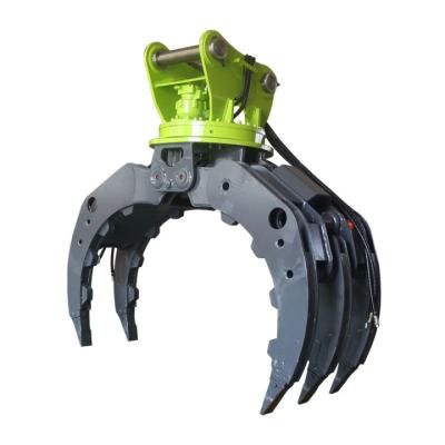 China Truss Mini Excavator Attachments Log Rotation Grapple Hydraulic Rotator Hydraulic Grapple Grapple Wood Grapple for sale