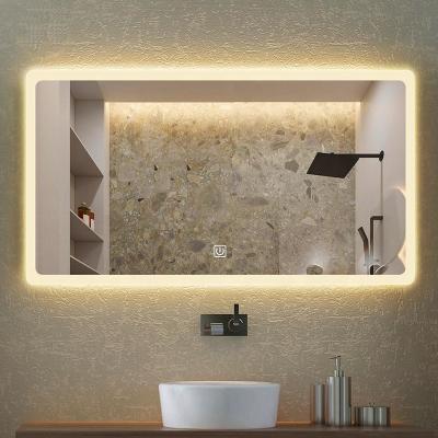 China Modern Luxurious Bathroom Mirror With Light Bathroom Mirror Led Mirror Smart Mirror Light Led 900x700 Mm 36 Inch for sale