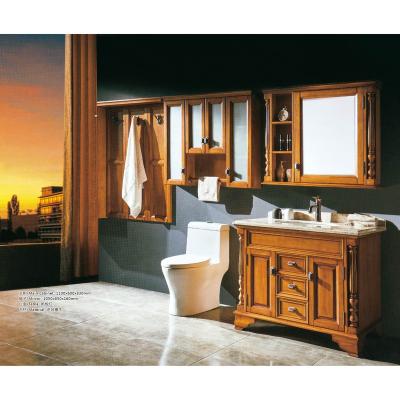 China Real Modern Premium Luxury Oak Wood Bathroom Vanity Set With Countertop Bathroom Mirror Cabinet All Bathroom Decor for sale