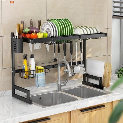 China Modern Over The Sink Kitchen Organizer 3 Tier Dish Drying Rack Iron 3 Tier Dish Rack Dish Rack Storage Shelve for sale