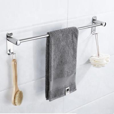 China CLASSIC Wholesale Towel Rack With Hook Mounted Bathroom Rack Bathroom Shelf Stainless Steel Shelf Storage Hanging Organizer for sale