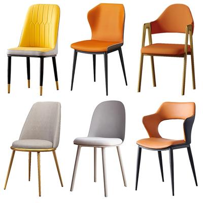 China Nordic Dining Chairs Luxiury Chairs Living Room Metal Plastic Leather Restaurant Hotel Chairs DC111 for sale