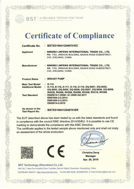 CE - Ningbo Linfeng International Trade Co., Ltd.