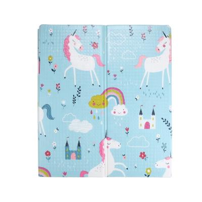 China Eco-Friendly Non-Toxic Colorful Cartoon Baby Play Mat Waterproof Folding Baby Crawl Foldable Play Mat for sale