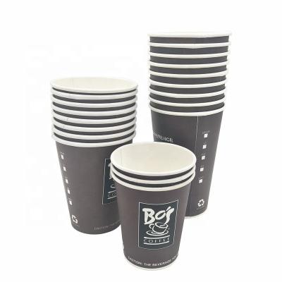 China Disposable 8/12/16oz Custom Printed Single Wall Disposable Coffee Paper Cup for sale