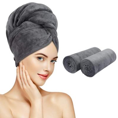 China 2020 NEW Wholesale Cheap Girl Quick Dry Women Microfiber Hair Turban QUICK DRY Custom Towel Customize Head Wraps for sale