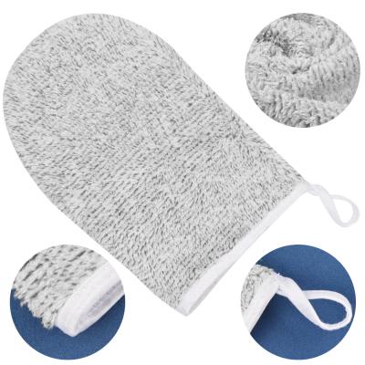 China Eco - Friendly Bamboo Coral Facial Cleansing Mitts Facial Makeup Remove Hand Tissues for sale