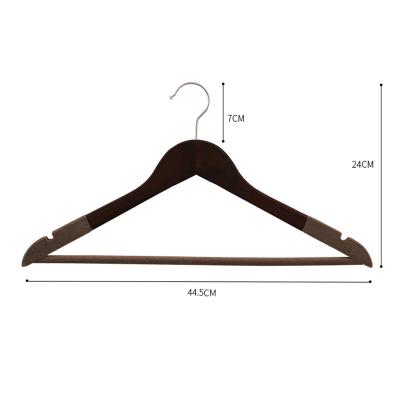 China Custom Made Solid Wood Hangers Premium Quality Material Eco-friendly Logo Strong Coat Hanger Round Head for Garment Display for sale