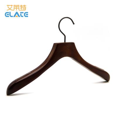 China Hot Selling Nordic Garment Eco-friendly Material Use Non Slip Metal Hooks Cloth Hanger Custom Wooden Clothing Hangers Wood for sale