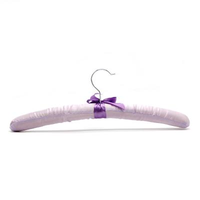 China Wholesale Multi Purpose Luxury Wedding Fancy Dress Hanger Luxury Premium Flat Satin Multi Purpose Color Eco-friendly Material For Clothes for sale