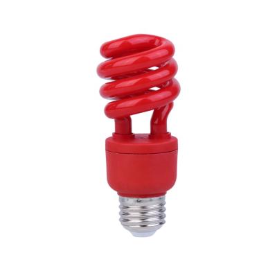 China Christmas Decoration FCC cETL ETL 120V E26 13W Red Light Spiral Fluorescent Energy Saving Lamp Half Spiral for sale