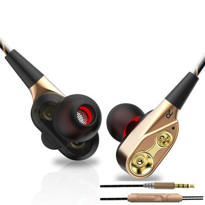 China 2021 In-ear Earphone Four Mega Horn Low Noise Canceling Microphone Wired Headset Waterproof for sale