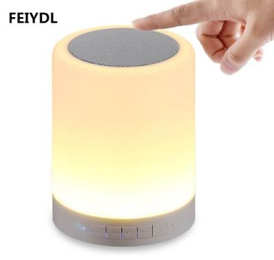 China Colorful Wireless Touch Control Speaker 5W Stage FM LED Tooth Light Blue Tooth Speaker for sale