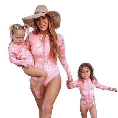 China Hot Selling Swimsuits Breathable Cheap Mommy And Me Cute Daughter Swimwear Manufacturers Family Swimwear for sale