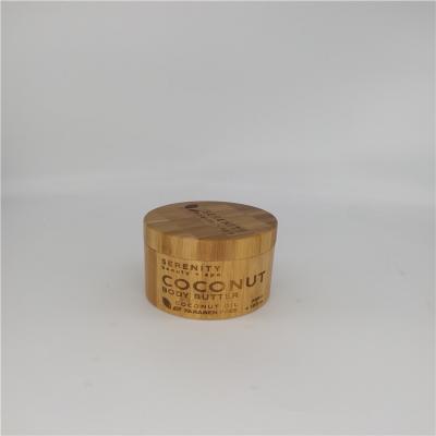 China Europe Popular Eco-friendly Engraving Available Round Bamboo Cream Jar With PP Inner for sale