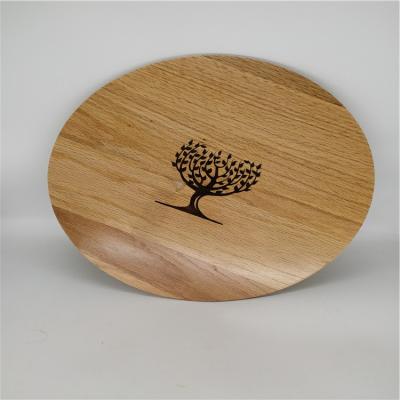 China Europe New Design Wholesale Oak Wood Cutting Board Round Plate for sale