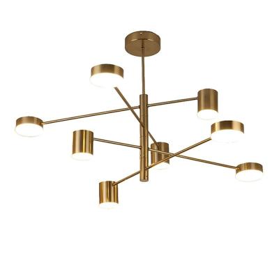 China Fashion Modern Decorative Black Gold White Decorative Led Hanging Chandeliers For Living Room Bedroom Kitchen for sale