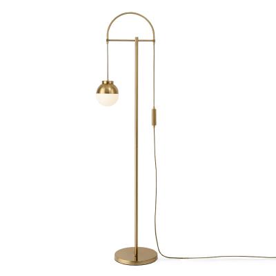 China Nordic Modern Gold Material Plating Led Floor Lamp Bedside Creative Postmodern Decorative Floor Lamp For Bedroom Living Room for sale