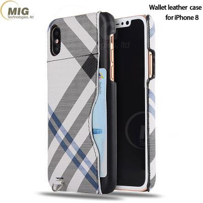 China With Card Slot Style Hard Plastic Phone Cover With Card Slot Leather Case For iPhone 8 7 All Cell Phone Cases Name List From China for sale