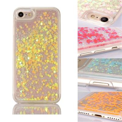 China Inside Liquid Overflowing Case For iPhone 7 Case Glitter Liquid Quicksand Glitter Shiny Phone Cover For Iphone 7 7 plus for sale